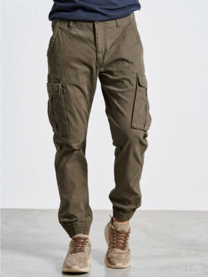 Ανδρικό Cargo Παντελόνι με λάστιχο Olive