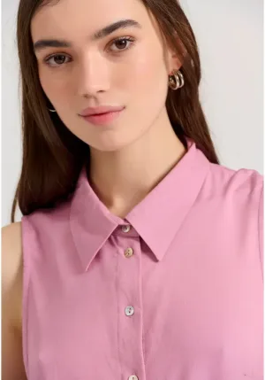 Funky Buddha γυναικείο αμάνικο πουκάμισο FBL009-101-05