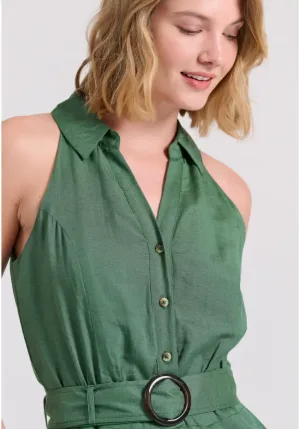 Funky Buddha Γυναικεία Ολόσωμη Φόρμα Mineral Green