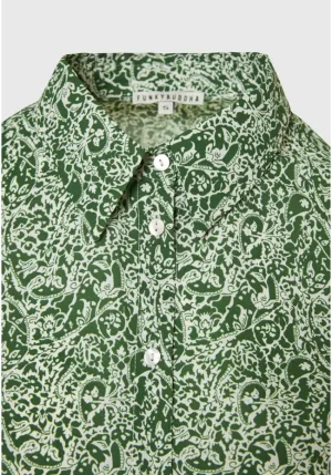 Funky Buddha Αμάνικο Γυναικείο Πουκάμισο Εμπριμέ